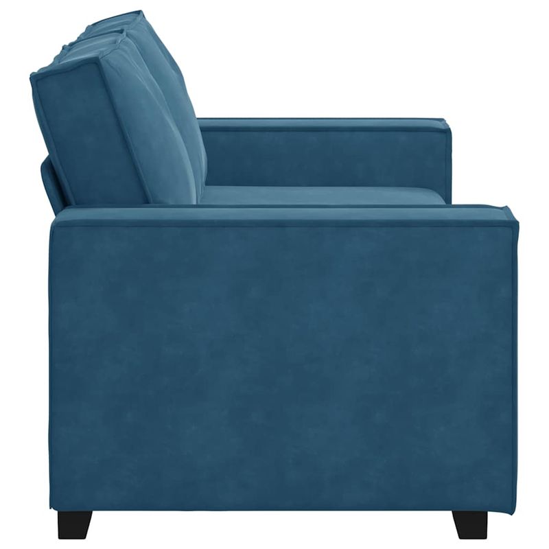 Casa si Gradina - Mobilier - Canapele si coltare - Canapele - Canapea cu 2 locuri, albastru, 140 cm, catifea - Infinity.ro