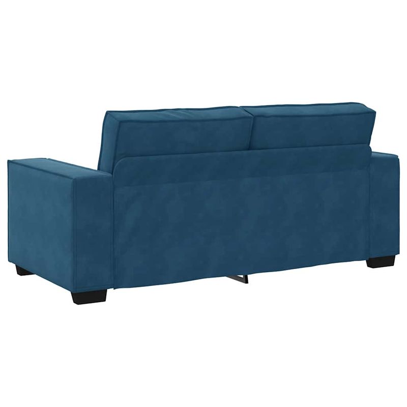 Casa si Gradina - Mobilier - Canapele si coltare - Canapele - Canapea cu 2 locuri, albastru, 140 cm, catifea - Infinity.ro