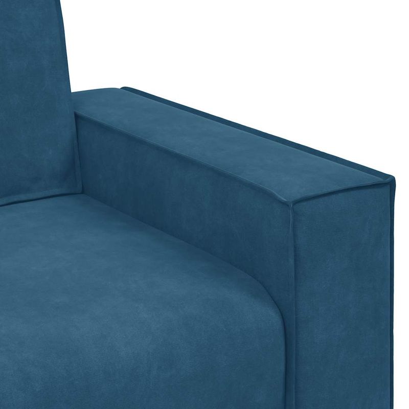 Casa si Gradina - Mobilier - Canapele si coltare - Canapele - Canapea cu 2 locuri, albastru, 140 cm, catifea - Infinity.ro