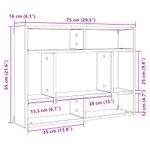 Casa si Gradina - Mobilier - Biblioteci si rafturi - Rafturi - Raft de perete, lemn vechi, 75x16x55 cm, lemn prelucrat - Infinity.ro