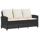Casa si Gradina - Gradina si terasa - Mobilier exterior - Seturi mobila gradina - Set mobilier de gradina cu perne, 6 piese, negru, poliratan - Infinity.ro
