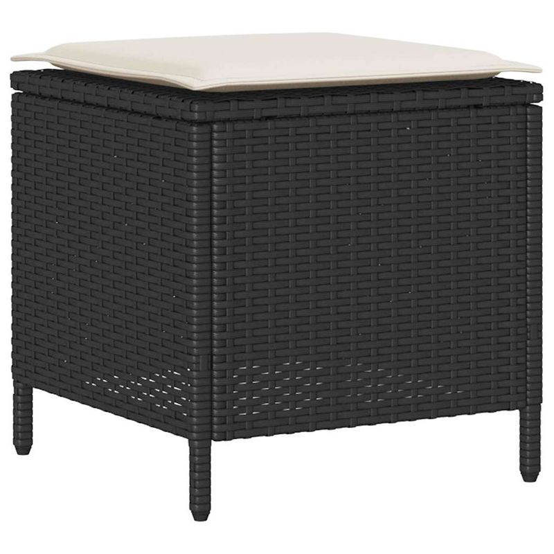 Casa si Gradina - Gradina si terasa - Mobilier exterior - Seturi mobila gradina - Set mobilier de gradina cu perne, 6 piese, negru, poliratan - Infinity.ro