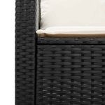 Casa si Gradina - Gradina si terasa - Mobilier exterior - Seturi mobila gradina - Set mobilier de gradina cu perne, 6 piese, negru, poliratan - Infinity.ro