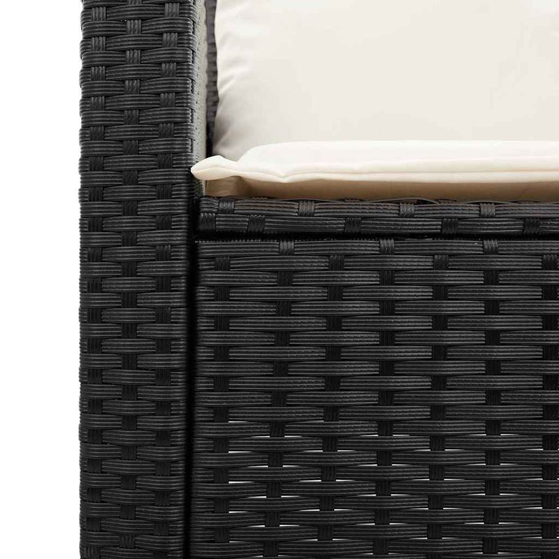 Casa si Gradina - Gradina si terasa - Mobilier exterior - Seturi mobila gradina - Set mobilier de gradina cu perne, 6 piese, negru, poliratan - Infinity.ro