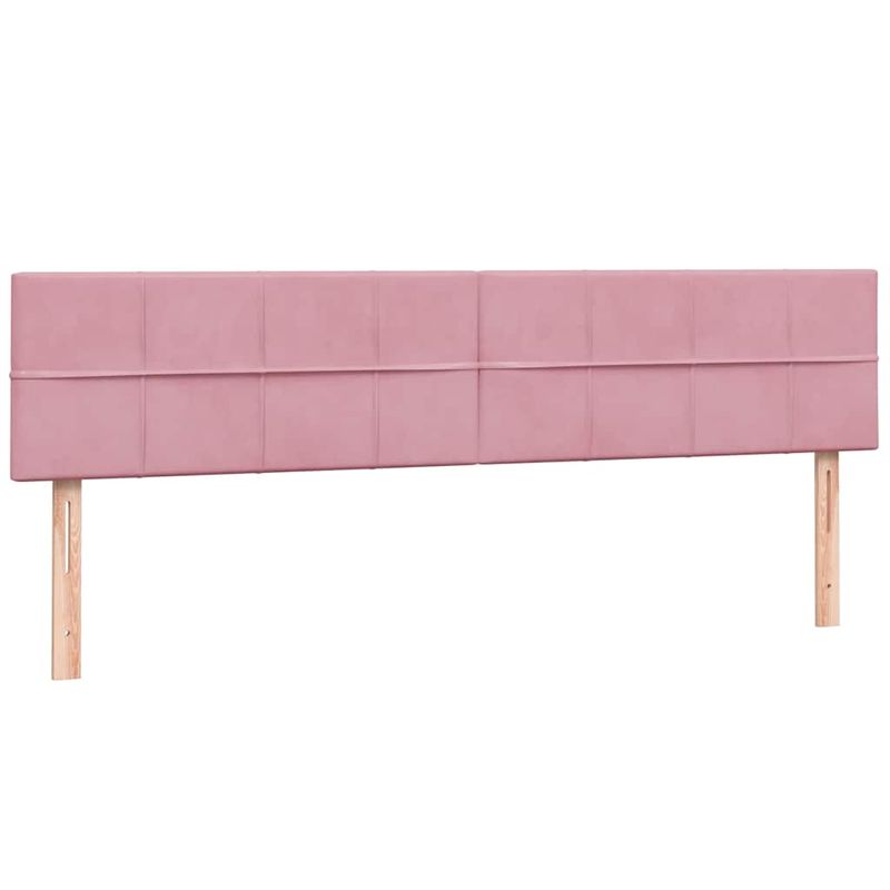 Casa si Gradina - Mobilier - Paturi si accesorii - Paturi - Pat box spring cu saltea, roz, 180x210 cm, catifea - Infinity.ro