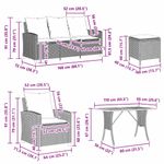 Casa si Gradina - Gradina si terasa - Mobilier exterior - Seturi mobila gradina - Set mobilier de gradina cu perne, 6 piese, negru, poliratan - Infinity.ro