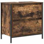 Casa si Gradina - Mobilier - Mobilier baie - Corpuri baie - Dulap pentru baie cu sertare stejar afumat 60x34,5x60 cm - Infinity.ro