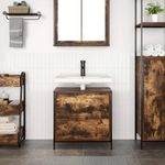Casa si Gradina - Mobilier - Mobilier baie - Corpuri baie - Dulap pentru baie cu sertare stejar afumat 60x34,5x60 cm - Infinity.ro
