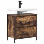 Casa si Gradina - Mobilier - Mobilier baie - Corpuri baie - Dulap pentru baie cu sertare stejar afumat 60x34,5x60 cm - Infinity.ro