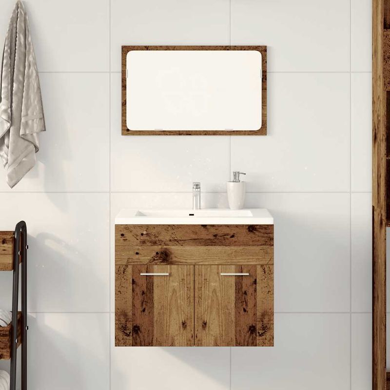Casa si Gradina - Mobilier - Seturi de mobilier - Seturi baie - Set mobilier de baie, 2 piese, lemn vechi, lemn prelucrat - Infinity.ro