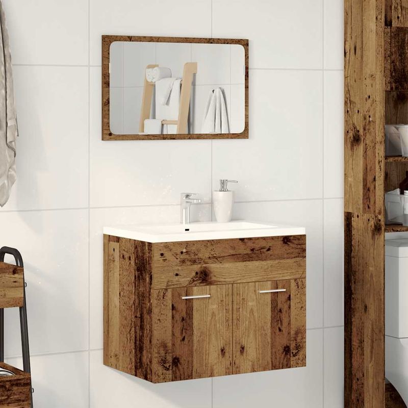 Casa si Gradina - Mobilier - Seturi de mobilier - Seturi baie - Set mobilier de baie, 2 piese, lemn vechi, lemn prelucrat - Infinity.ro