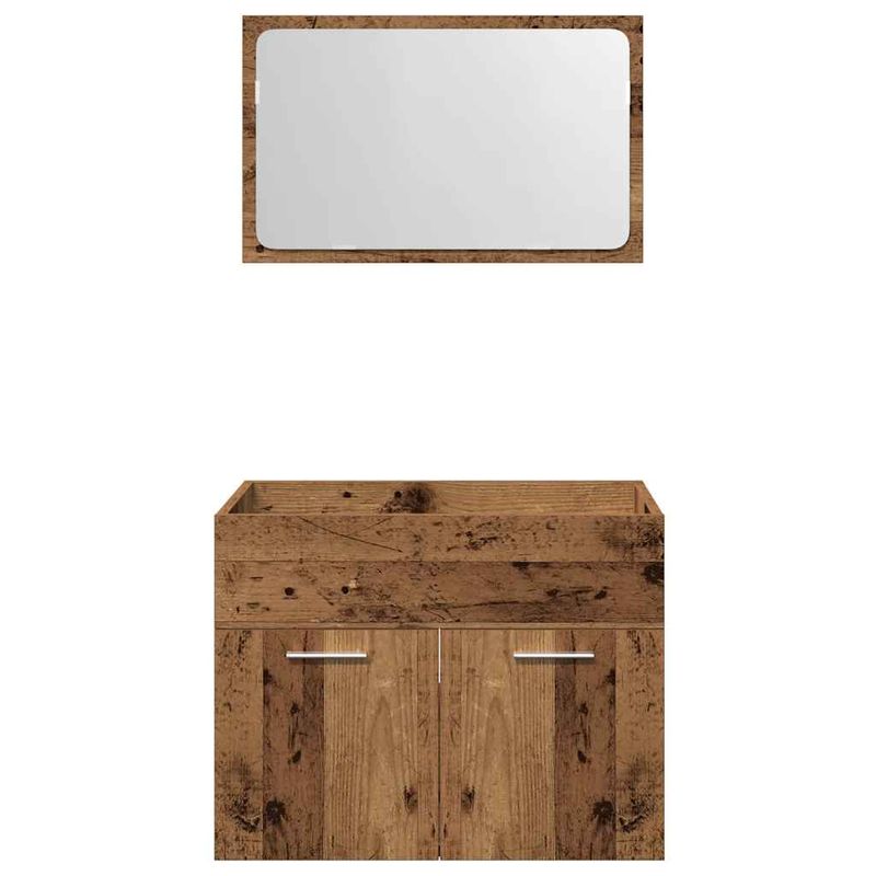 Casa si Gradina - Mobilier - Seturi de mobilier - Seturi baie - Set mobilier de baie, 2 piese, lemn vechi, lemn prelucrat - Infinity.ro