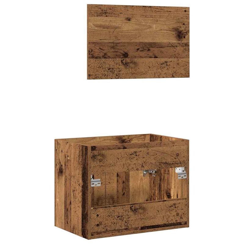 Casa si Gradina - Mobilier - Seturi de mobilier - Seturi baie - Set mobilier de baie, 2 piese, lemn vechi, lemn prelucrat - Infinity.ro