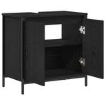 Casa si Gradina - Mobilier - Mobilier baie - Corpuri baie - Dulap pentru lavoar baie negru 60x34,5x60 cm - Infinity.ro