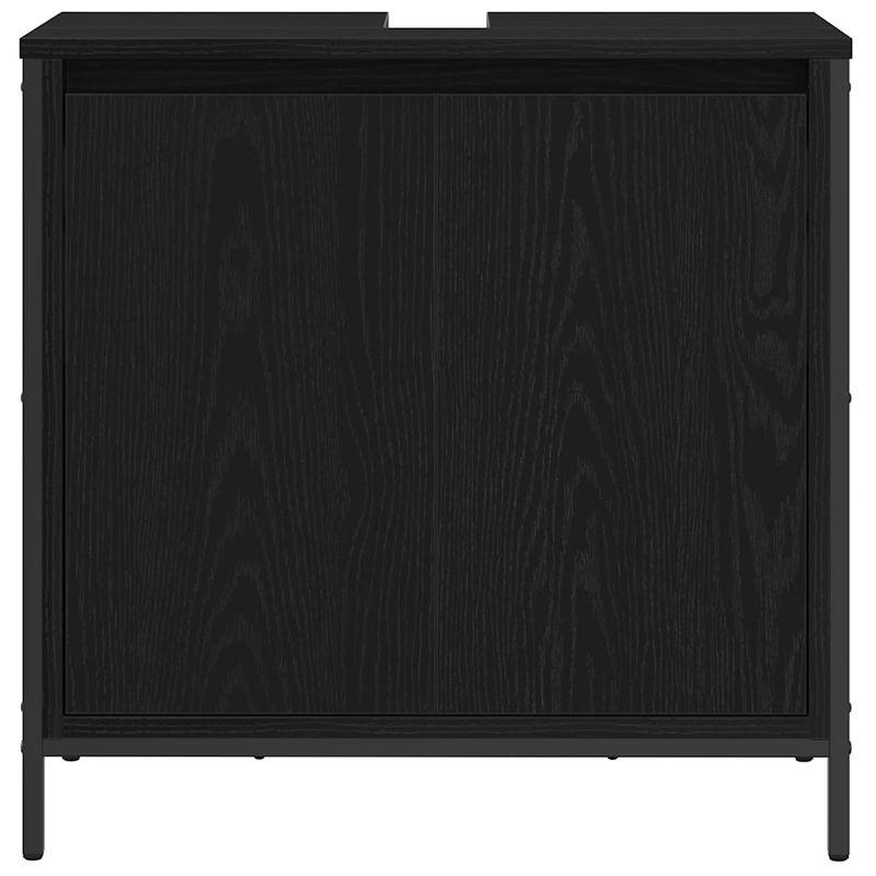 Casa si Gradina - Mobilier - Mobilier baie - Corpuri baie - Dulap pentru lavoar baie negru 60x34,5x60 cm - Infinity.ro