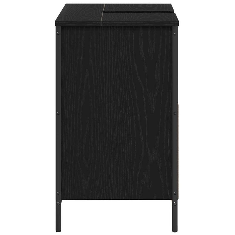 Casa si Gradina - Mobilier - Mobilier baie - Corpuri baie - Dulap pentru lavoar baie negru 60x34,5x60 cm - Infinity.ro