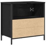 Casa si Gradina - Mobilier - Mobilier baie - Corpuri baie - Dulap pentru lavoar baie negru 60x34,5x60 cm - Infinity.ro