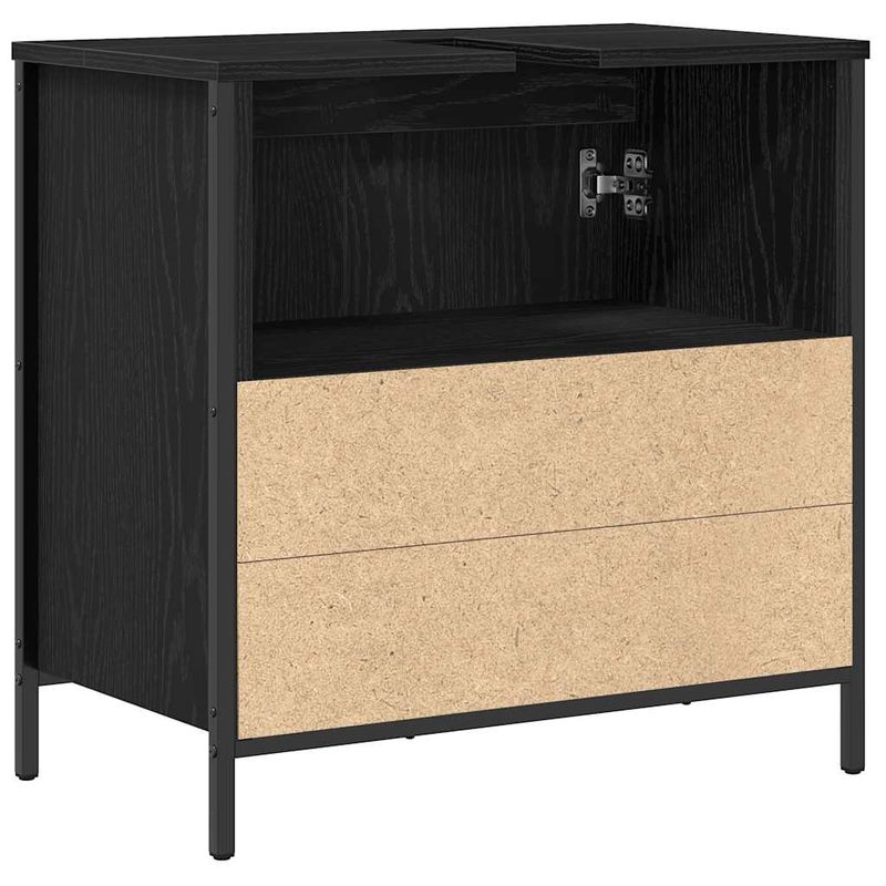 Casa si Gradina - Mobilier - Mobilier baie - Corpuri baie - Dulap pentru lavoar baie negru 60x34,5x60 cm - Infinity.ro