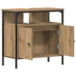 Casa si Gradina - Mobilier - Mobilier baie - Corpuri baie - Dulap pentru chiuveta de baie Stejar Artisan lemn prelucrat - Infinity.ro