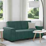 Casa si Gradina - Mobilier - Canapele si coltare - Canapele - Canapea cu 2 locuri, verde inchis, 140 cm, catifea - Infinity.ro