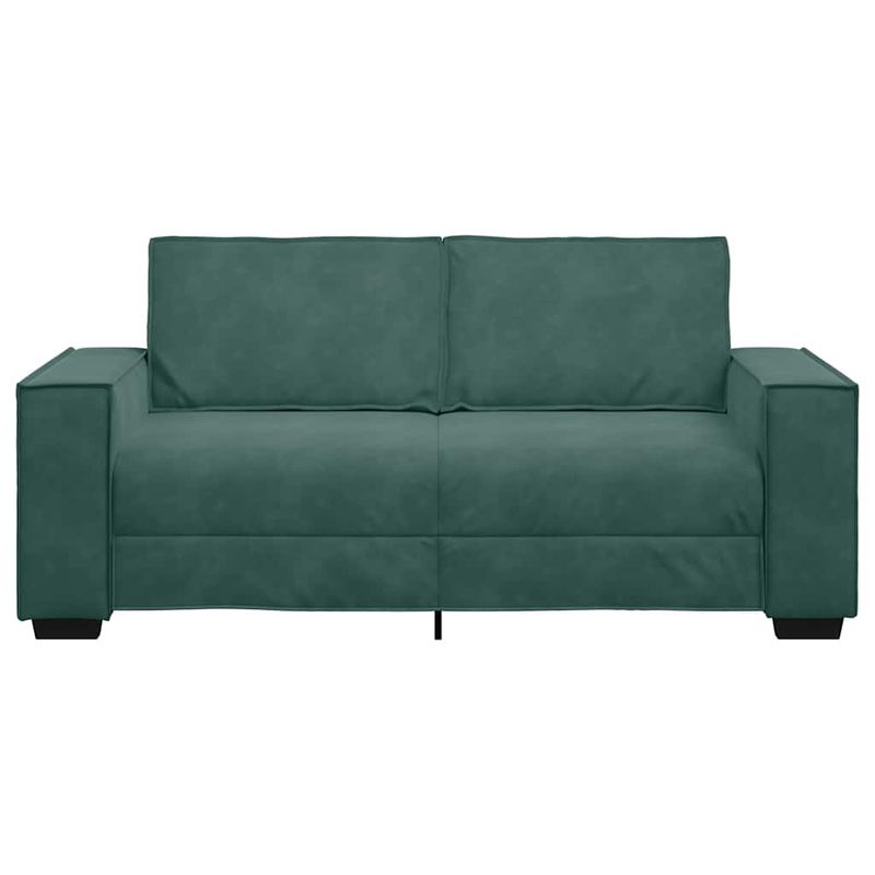 Casa si Gradina - Mobilier - Canapele si coltare - Canapele - Canapea cu 2 locuri, verde inchis, 140 cm, catifea - Infinity.ro