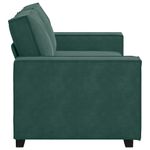 Casa si Gradina - Mobilier - Canapele si coltare - Canapele - Canapea cu 2 locuri, verde inchis, 140 cm, catifea - Infinity.ro