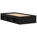 Casa si Gradina - Mobilier - Paturi si accesorii - Paturi - Cadru de pat fara saltea Stejar negru 90x200 cm Lemn prelucrat - Infinity.ro