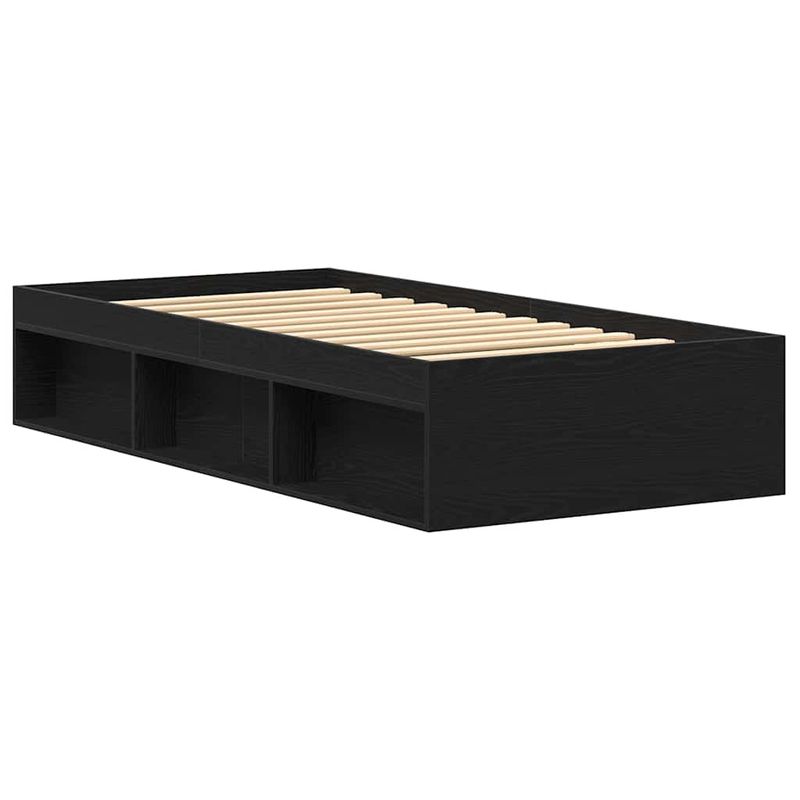 Casa si Gradina - Mobilier - Paturi si accesorii - Paturi - Cadru de pat fara saltea Stejar negru 90x200 cm Lemn prelucrat - Infinity.ro