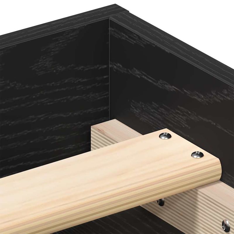 Casa si Gradina - Mobilier - Paturi si accesorii - Paturi - Cadru de pat fara saltea Stejar negru 90x200 cm Lemn prelucrat - Infinity.ro