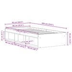 Casa si Gradina - Mobilier - Paturi si accesorii - Paturi - Cadru de pat fara saltea Stejar negru 90x200 cm Lemn prelucrat - Infinity.ro