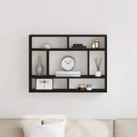 Casa si Gradina - Mobilier - Biblioteci si rafturi - Rafturi - Raft de perete, stejar negru, 75x16x55 cm, lemn prelucrat - Infinity.ro