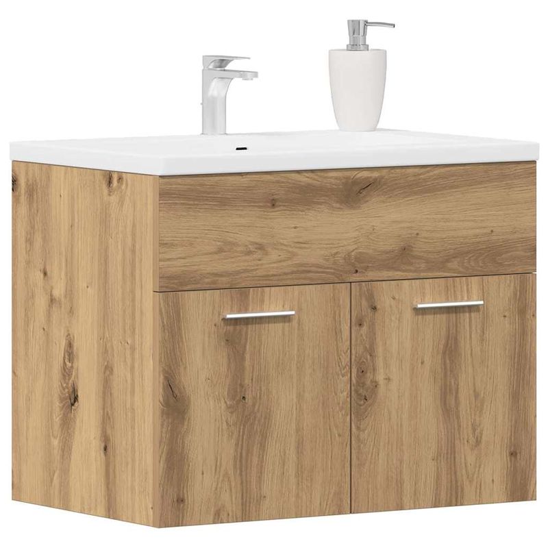 Casa si Gradina - Mobilier - Mobilier baie - Comode baie - Dulap chiuveta baie, stejar artizanal, 60x38,5x46 cm, lemn - Infinity.ro