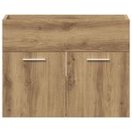 Casa si Gradina - Mobilier - Mobilier baie - Comode baie - Dulap chiuveta baie, stejar artizanal, 60x38,5x46 cm, lemn - Infinity.ro