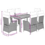 Casa si Gradina - Gradina si terasa - Mobilier exterior - Seturi mobila gradina - Set mobilier de gradina cu perne, 7 piese, negru, poliratan - Infinity.ro