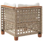 Casa si Gradina - Gradina si terasa - Mobilier exterior - Canapele si fotolii gradina - Canapea de colt de gradina cu perne, bej, poliratan - Infinity.ro