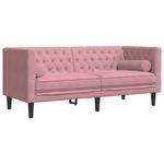 Casa si Gradina - Mobilier - Canapele si coltare - Canapele - Canapea Chesterfield cu pernute/2 locuri, roz, catifea - Infinity.ro