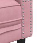 Casa si Gradina - Mobilier - Canapele si coltare - Canapele - Canapea Chesterfield cu pernute/2 locuri, roz, catifea - Infinity.ro