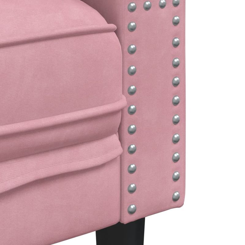 Casa si Gradina - Mobilier - Canapele si coltare - Canapele - Canapea Chesterfield cu pernute/2 locuri, roz, catifea - Infinity.ro
