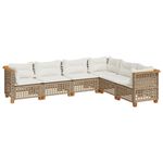 Casa si Gradina - Gradina si terasa - Mobilier exterior - Seturi mobila gradina - Set canapele de gradina cu perne, 6 piese, bej, poliratan - Infinity.ro