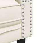 Casa si Gradina - Mobilier - Seturi de mobilier - Seturi living - Set canapele Chesterfield cu perne rulou 2 piese, crem, catifea - Infinity.ro