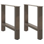 Casa si Gradina - Mobilier - Feronerie si accesorii mobila - Picioare masuta de cafea otel natural 2 buc 50x(42-43) cm otel - Infinity.ro