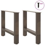 Casa si Gradina - Mobilier - Feronerie si accesorii mobila - Picioare masuta de cafea otel natural 2 buc 50x(42-43) cm otel - Infinity.ro