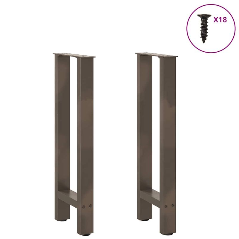 Casa si Gradina - Mobilier - Feronerie si accesorii mobila - Picioare masuta de cafea Otel natural 2 buc 28x(72-73) cm Otel - Infinity.ro