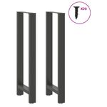 Casa si Gradina - Mobilier - Feronerie si accesorii mobila - Picioare masuta de cafea Antracit 2 buc 40x(110-111)cm Otel - Infinity.ro