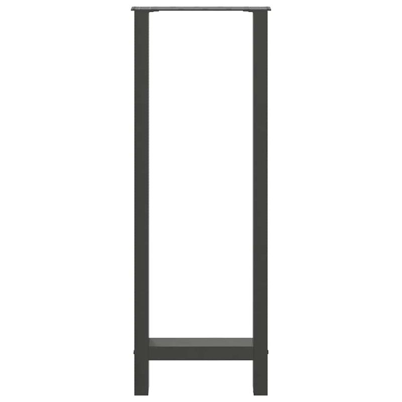 Casa si Gradina - Mobilier - Feronerie si accesorii mobila - Picioare masuta de cafea Antracit 2 buc 40x(110-111)cm Otel - Infinity.ro