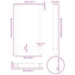 Casa si Gradina - Mobilier - Feronerie si accesorii mobila - Picioare masuta de cafea Otel natural 2 buc 50x(90-91) cm Otel - Infinity.ro