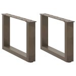 Casa si Gradina - Mobilier - Feronerie si accesorii mobila - Picioare pentru masuta cafea in forma U 2 buc Otel natural Otel - Infinity.ro