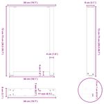 Casa si Gradina - Mobilier - Feronerie si accesorii mobila - Picioare pentru masa in forma de U 2 buc Otel natural Otel - Infinity.ro