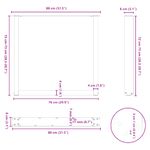 Casa si Gradina - Mobilier - Feronerie si accesorii mobila - Picioare pentru masa in forma de U 2 buc Otel natural Otel - Infinity.ro