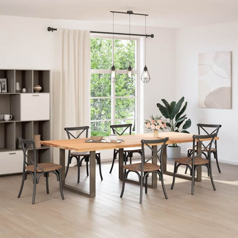 Casa si Gradina - Mobilier - Feronerie si accesorii mobila - Picioare pentru masa in forma de U 3 buc Otel natural Otel - Infinity.ro